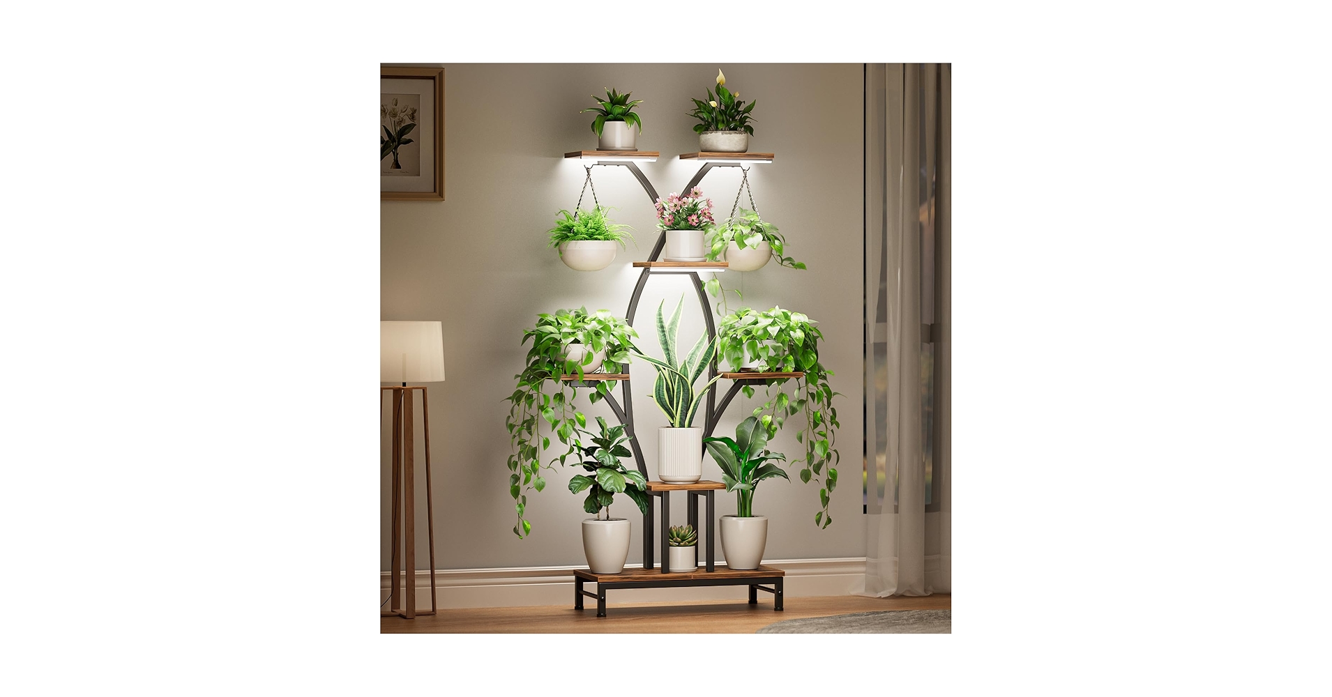 飾り台-6 6 Trays Metal Plant Stand Outdoor Indoor Flower Pot Rack